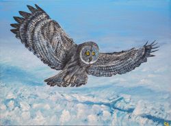Painting: Great Grey Owl